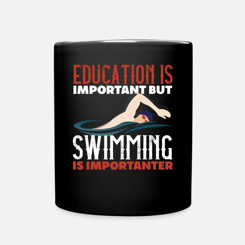 La natation est importante - Mug uni - noir