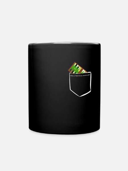 Pocket Backgammon Tasche Brettspiele Geschenke - Tasse einfarbig - Schwarz