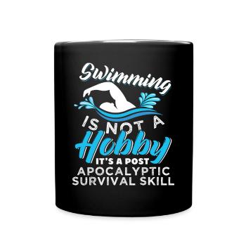 La natation est une compétence de survie post-apocalyptique - Mug uni - noir - Devant