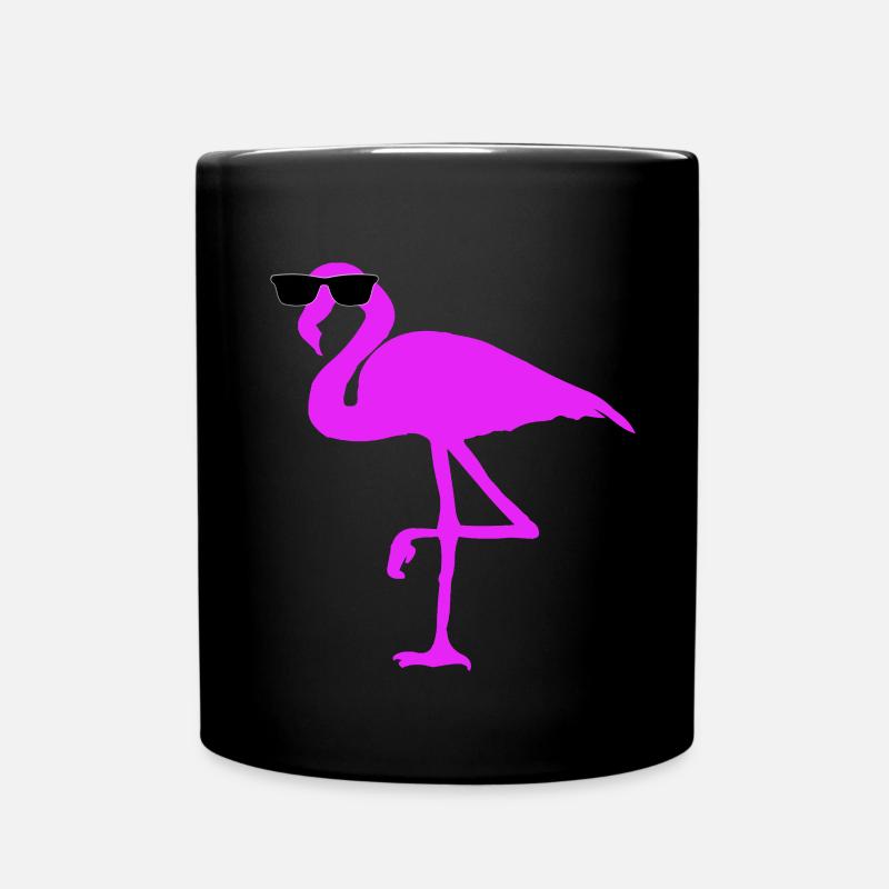 Thug Flamingo Sonnenbrille Farbenbunt Geschenke - Tasse einfarbig - Schwarz