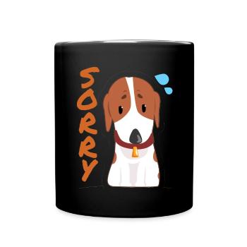 Dog Sorry - Full Colour Mug - black - Front