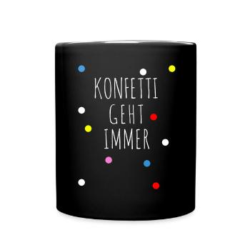 CONFETTI SHIRT - Full Colour Mug - black - Front