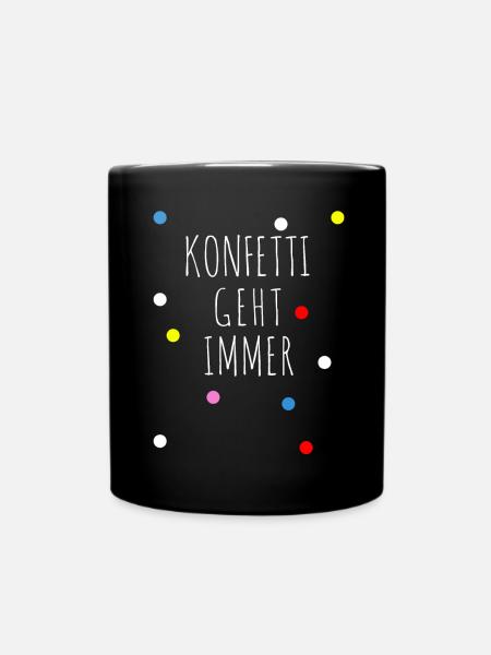 KONFETTI SHIRT - Tasse einfarbig - Schwarz