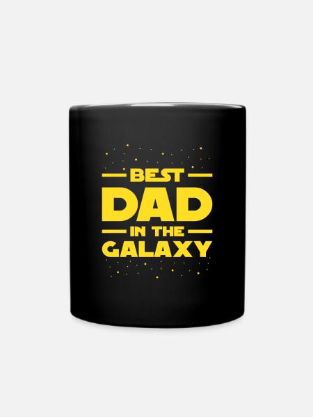Best Dad in the Galaxy - Full Colour Mug - black