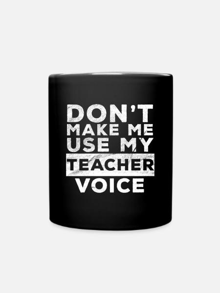 Teacher voice - Full Colour Mug - black