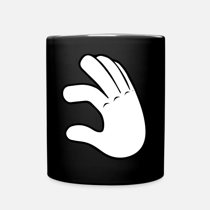 Hand Low | Black/White - Tasse einfarbig - Schwarz