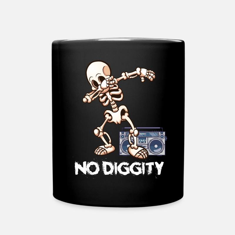HIP HOP 90 squelette faisant DABBING Halloween - Mug uni - noir