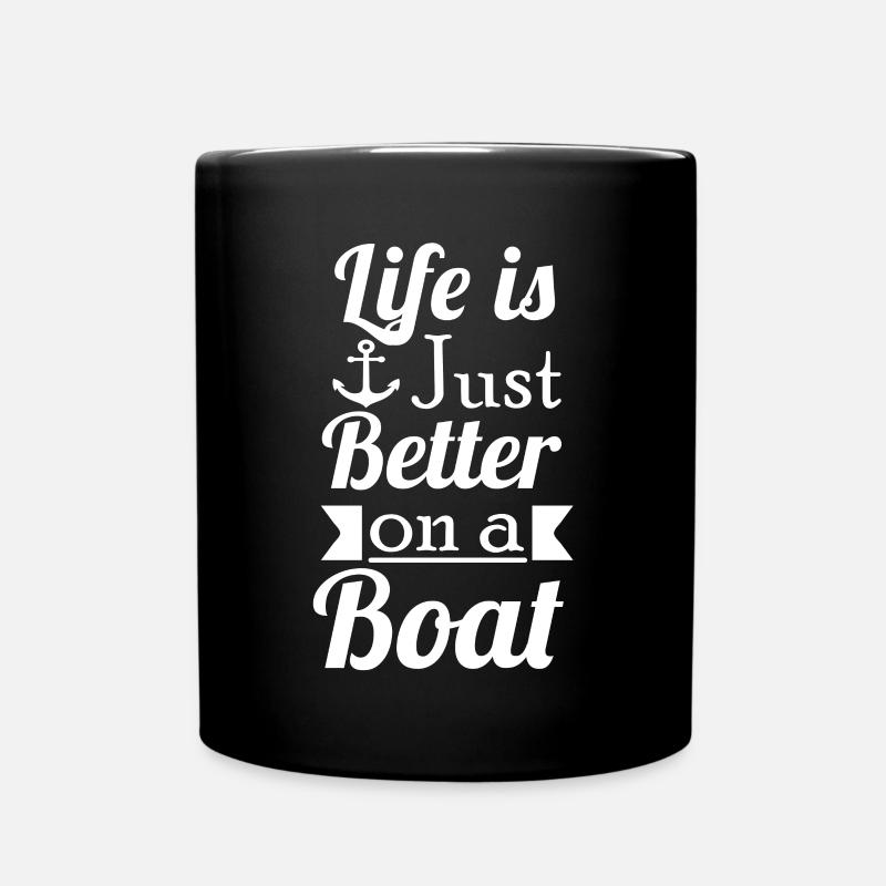sailing - Full Colour Mug - black