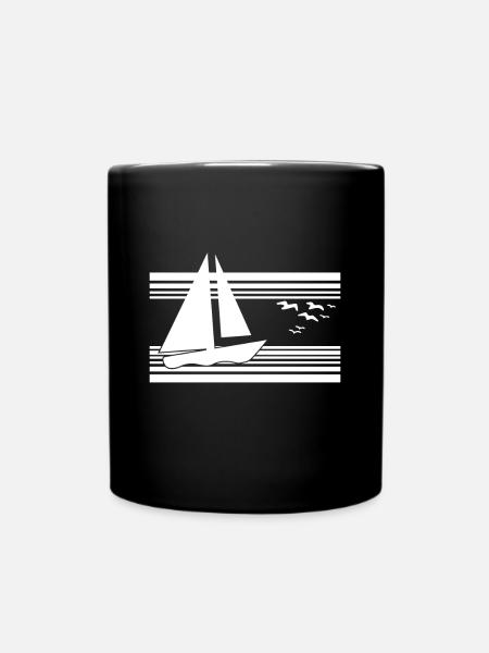 sailing - Full Colour Mug - black