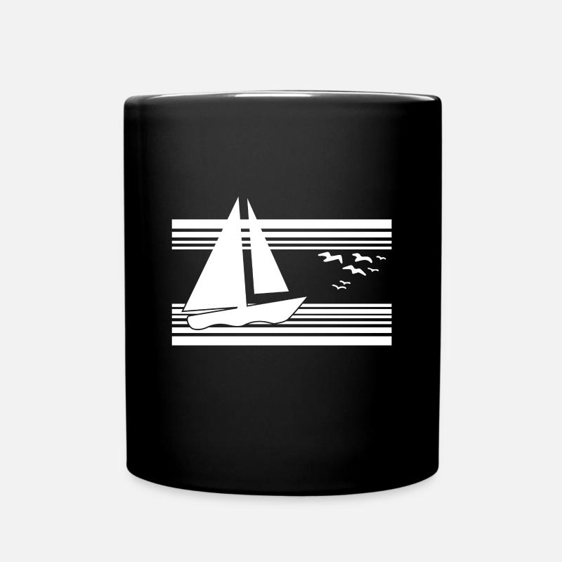 Segeln - Tasse einfarbig - Schwarz