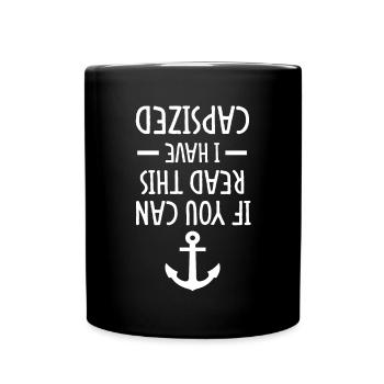 navigation à voile - Mug uni - noir - Devant