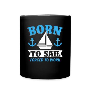 navigation à voile - Mug uni - noir - Devant