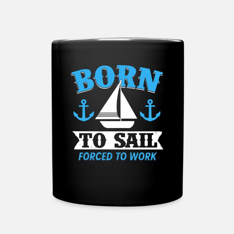 sailing - Full Colour Mug - black