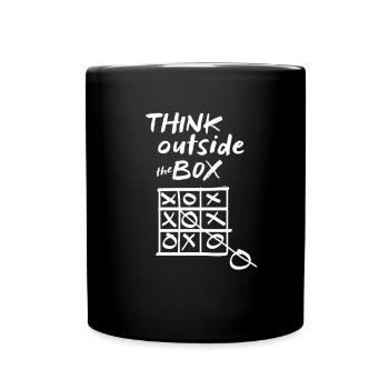 Tic-Tac-Toe-Think Outside The Box - Full Colour Mug - black - Front
