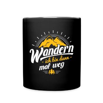 Randonnée Je pars, montagnes, envie de voyager - Mug uni - noir - Devant
