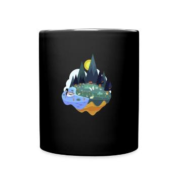 Montagnes de randonnée - Mug uni - noir - Devant