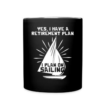 Voilier marin je planifie sur la voile cadeau - Mug uni - noir - Devant