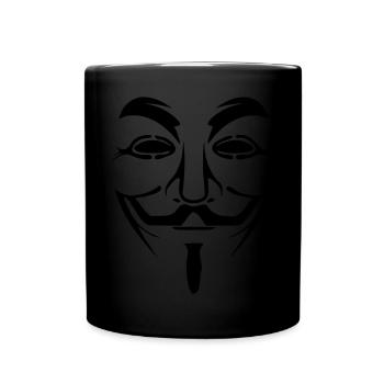 maske Anonymous - Tasse einfarbig - Schwarz - Vorne