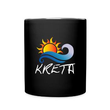 Kreta - Tasse einfarbig - Schwarz - Vorne