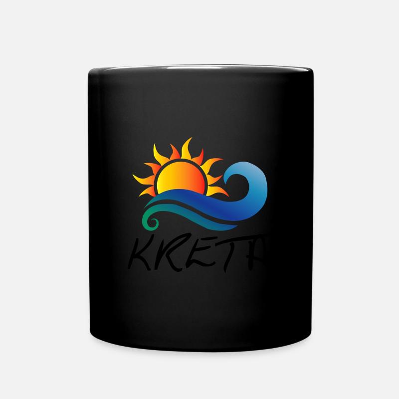 Kreta Urlaub Griechenland Geschenk - Tasse einfarbig - Schwarz