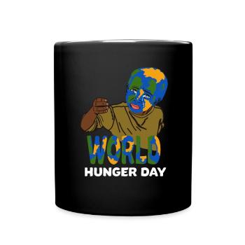 Welt hunger und Welt Nahrungstag Geschenkidee - Tasse einfarbig - Schwarz - Vorne