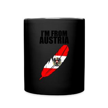 Je viens d'Autriche Autriche - Mug uni - noir - Devant
