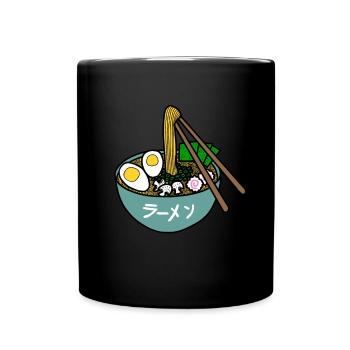 Leckere japanische Ramen Nudeln - Tasse einfarbig - Schwarz - Vorne