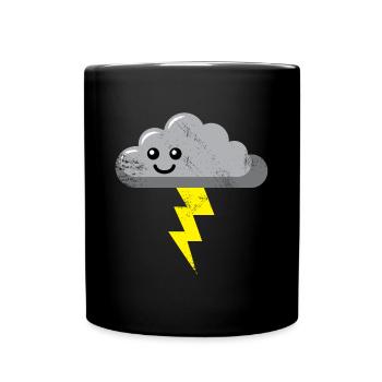 Storm cloud rain storm gift - Full Colour Mug - black - Front