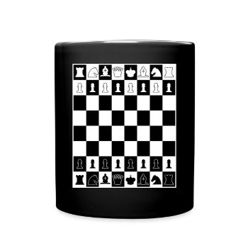 Échecs échiquier échiquier - Mug uni - noir - Devant