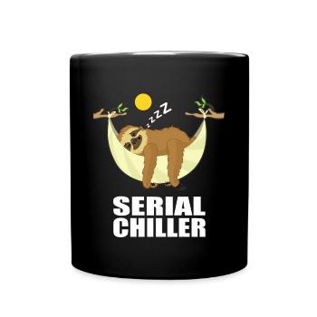 Cadeau de série de refroidisseur de série de paresseux - Mug uni - noir - Devant