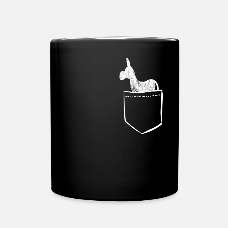 Pocket Esel Tasche Vintage Geschenke - Tasse einfarbig - Schwarz