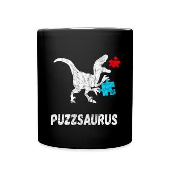Puzzles dinosaures pièces puzzle Cadeaux - Mug uni - noir - Devant