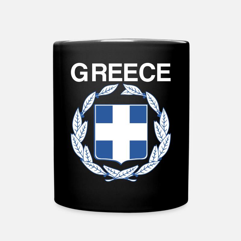 Greece coat of arms - Full Colour Mug - black