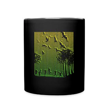 Illusion, bar code - Full Colour Mug - black - Front