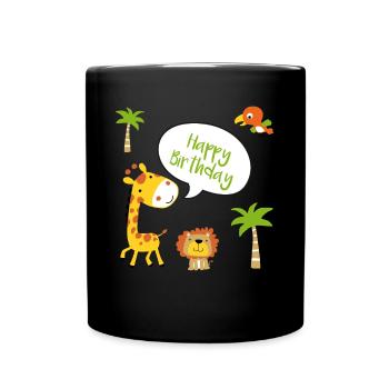 Joyeux anniversaire joyeux anniversaire - Mug uni - noir - Devant