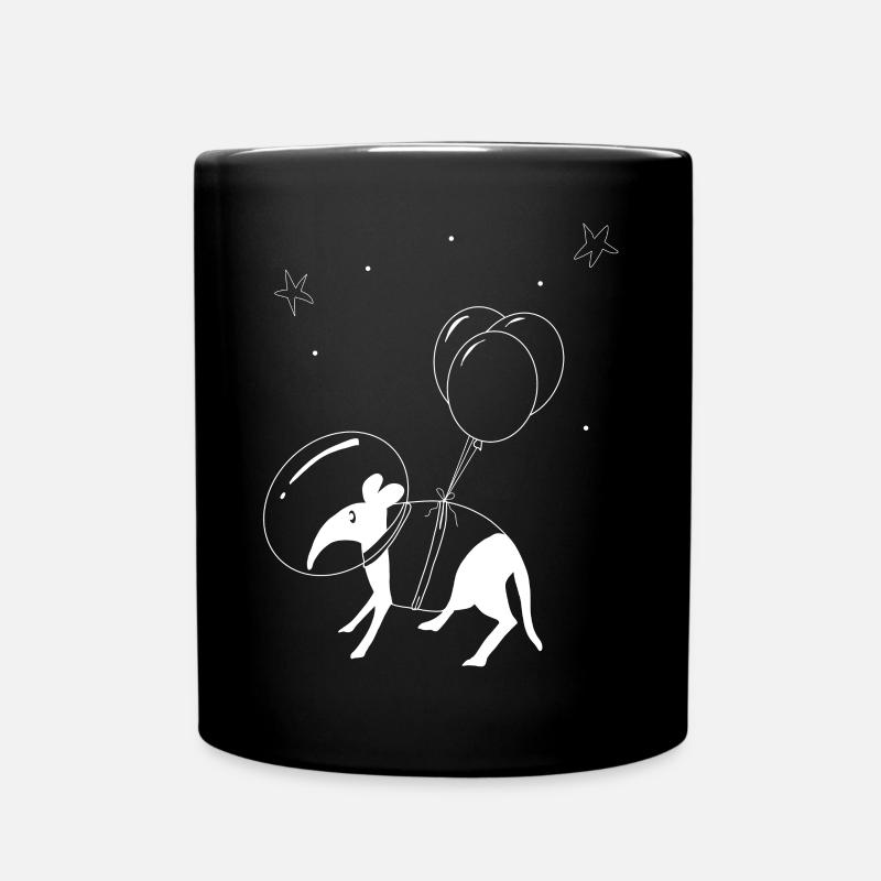 Tapir in Space L'univers des ballons de l'astronaute - Mug uni - noir