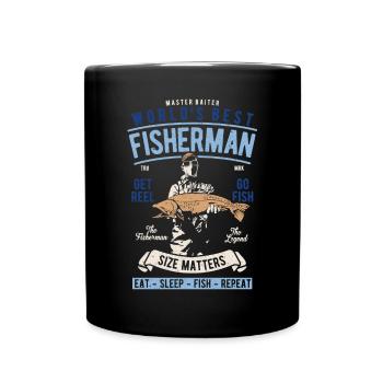 Cadeau de pêcheur à la ligne pour les hommes pêchant des dictons drôles - Mug uni - noir - Devant