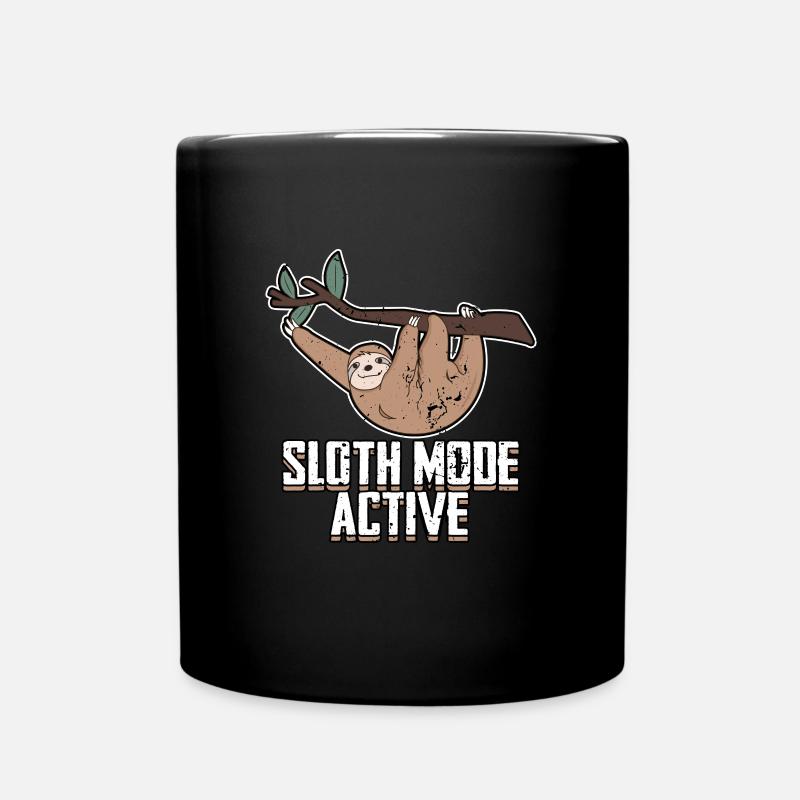 sloth - Full Colour Mug - black