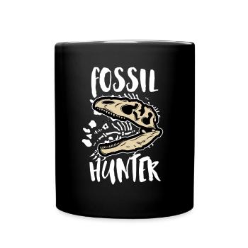 Fossil Hunter T-Rex archaeologist archeology Dino - Full Colour Mug - black - Front