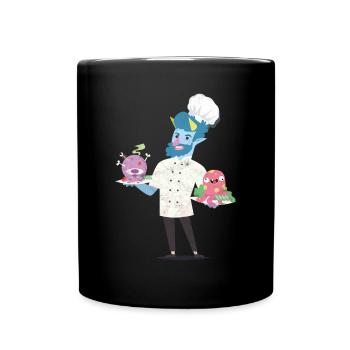 Chef Chef Cadeau Chef Cuisine Monstre Horreur - Mug uni - noir - Devant