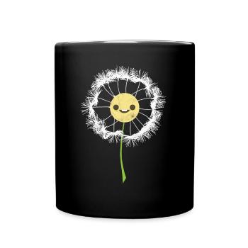 Fleuriste jardin jardinier pissenlit cadeau fleur - Mug uni - noir - Devant