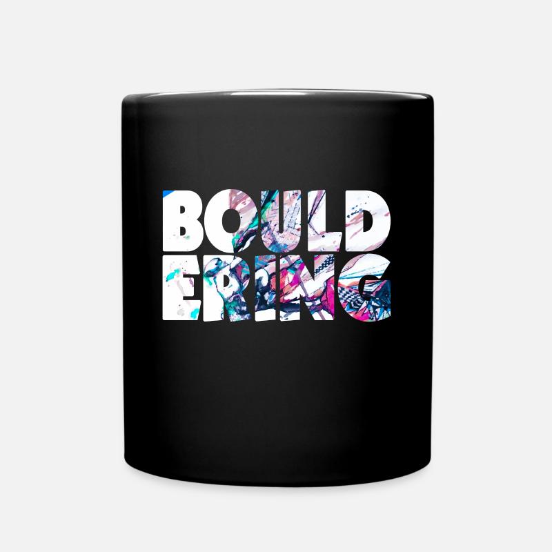 Bouldern Klettern Climbing Boulderer Geschenkidee - Tasse einfarbig - Schwarz