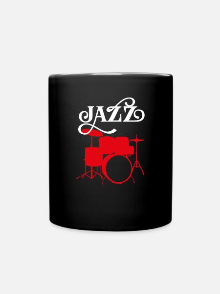 Jazz Drums - T-shirt de musique jazz - Mug uni - noir