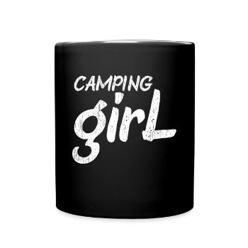 Calimping Girl Shirt pour les filles en plein air - Mug uni - noir - Devant