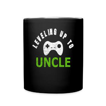 Zocker Gamer Onkel Videospiele Geschenk Gaming - Tasse einfarbig - Schwarz - Vorne