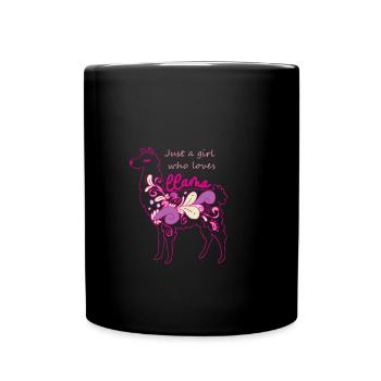 Love Llama - Idée cadeau drôle Lamamotiv - Mug uni - noir - Devant