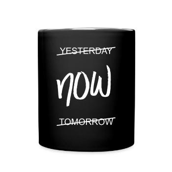 YESTERDAY NOW TOMORROW Meditation Shirt - Full Colour Mug - black - Front