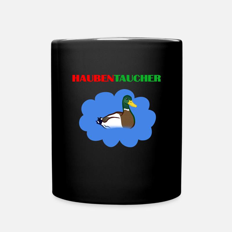 Haubentaucher - Tasse einfarbig - Schwarz