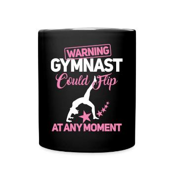 Gymnastik Design - Tasse einfarbig - Schwarz - Vorne