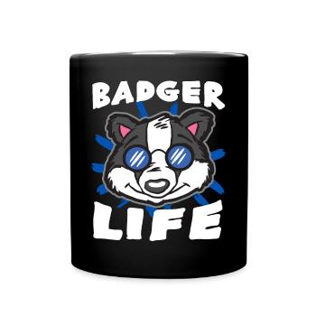 blaireau - Mug uni - noir - Devant
